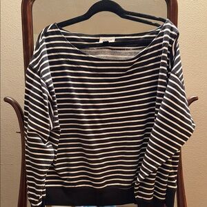 American Eagle Outfitters Black and White Striped Top